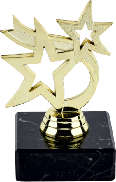 thumbnail image 2 of Gold Star Burst Dance Trophy With Custom Engraving Uganda 2 of 14