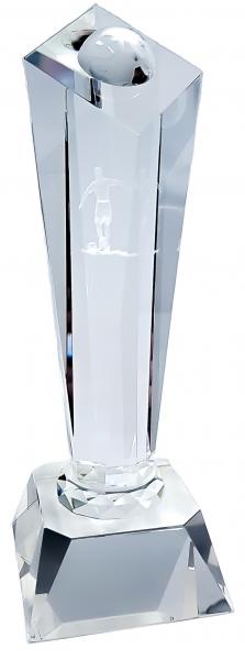 3D Soccer Crystal Trophy