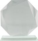 Glass Diamond Cut Octagon Award