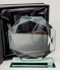 Glass Diamond Cut Octagon Award