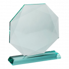 Glass Diamond Cut Octagon Award