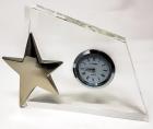 Cuchulainn Crystal Clock Award With Star