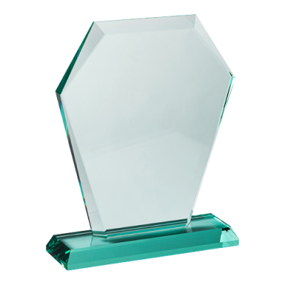 Glass Hexagon Shaped Award