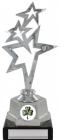 Star Design Trophy Mounted On Black Base