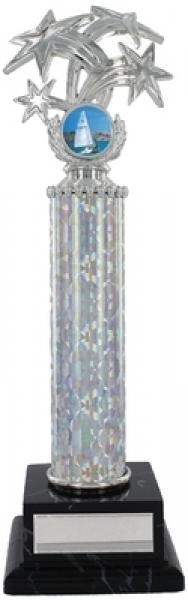 Silver Finish Star Design Trophy
