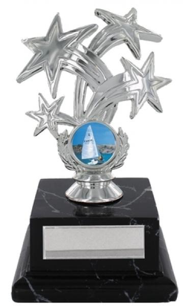 Silver Finish Star Design Trophy