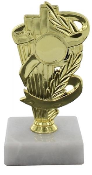 Gold Fan & Ribbon Trophy