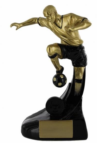 Black/Gold Soccer Resin Trophy