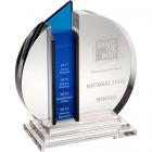 Premium Clear/Blue Glass Award