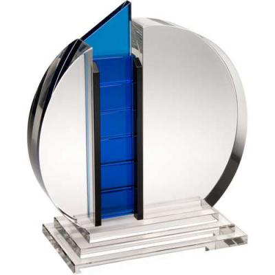 Premium Clear/Blue Glass Award
