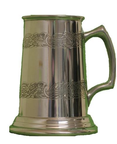 pewter Celtic tankard