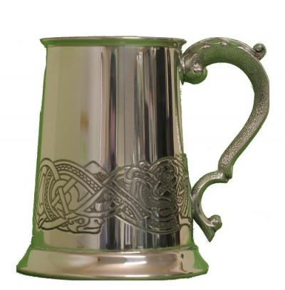 pewter Celtic tankard