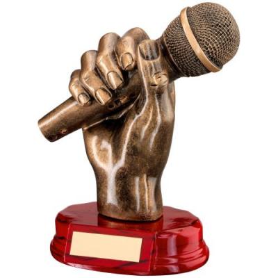 Gold Microphone Trophy