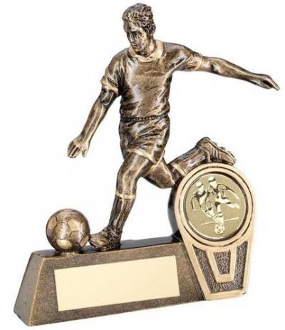 Bronze/Gold Mini Male Action Football Figure
