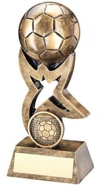 Bronze/Gold football On Star Riser Trophy