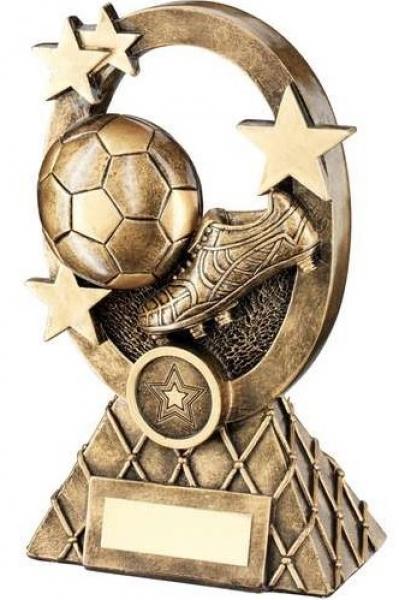 Bronze/Gold Football Oval/Stars Series Trophy