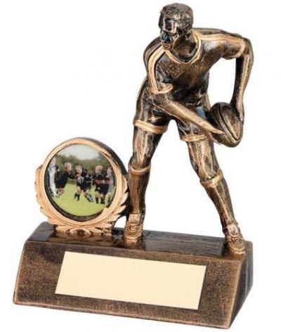 Bronze/Gold Mini Male Rugby Figure Trophy
