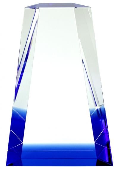 crystal award with Blue Trim
