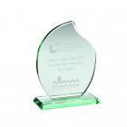 Jade Glass Tear Shaped Crystal Award