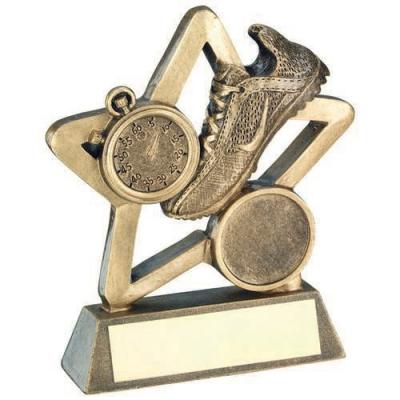 Bronze/Gold Athletics Mini Star Trophy
