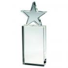 Clear Glass Block With Glass Star