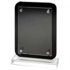 Black Plaque With Clear Base And Removable Front