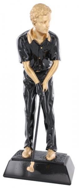 Black/Gold Male Golfer Trophy