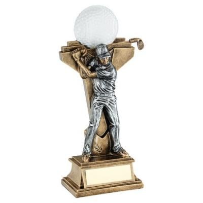 male golf figure with ball