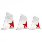 jade glass plaque with red/silver star detail
