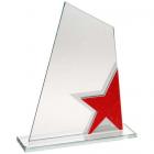 jade glass plaque with red/silver star detail