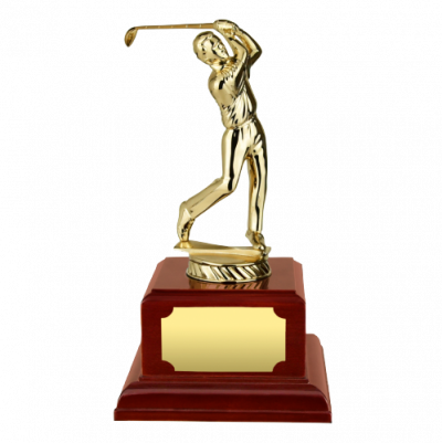 Solid Metal Golf Figure Trophy