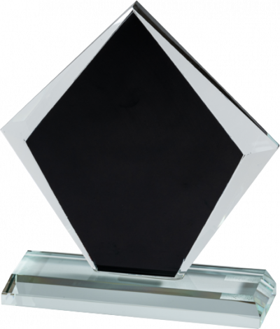Black And Clear Crystal Plaque