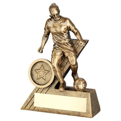 Bronze/Gold Female Football Mini Figure