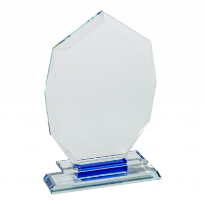 Crystal Blue Pointed Plaque