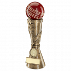 Red Cricket Ball Leaf Column Trophy