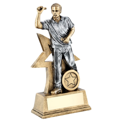 Male Darts Figure with Star Backing