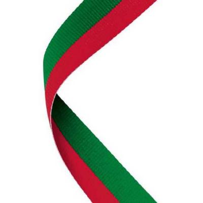 10mm Clip On Ribbon - Red & Green