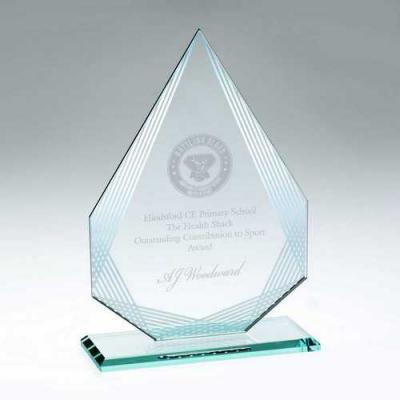 Jade Glass Diamond with Silver Edges