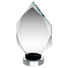 Clear Glass Diamond on Black and Clear Round Base