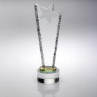 Clear Frosted Star Column with Yellow Collar