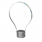 Clear Glass Lightbulb Plaque on Metal Screw Base