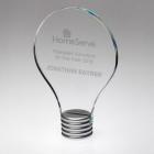 Clear Glass Lightbulb Plaque on Metal Screw Base
