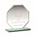 Jade Glass Octagon Plaque