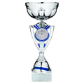 Silver/Blue Shield Trophy Cup
