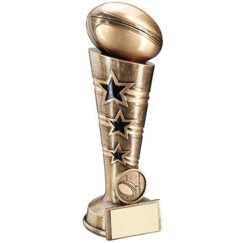 Bronze/Gold 3 Star Rugby Column Trophy
