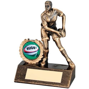 Bronze/Gold Resin Mini Female Rugby Trophy