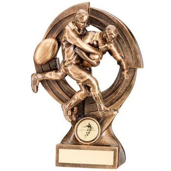 Bronze/Gold Rugby 'Quartz' Figure Trophy