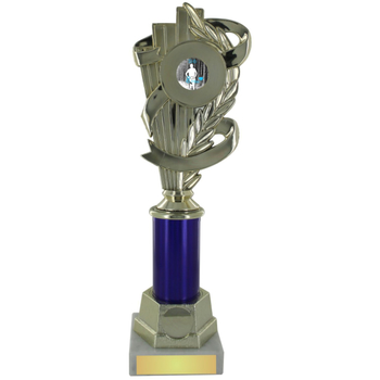 Gold Fan & Ribbon Trophy