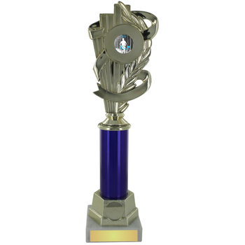 Gold Fan & Ribbon Trophy