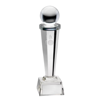 Lasered Glass Cricket Award